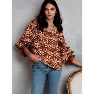 NWOT Happy X Nature Kate Hudson Misty Floral Print Top Size XS